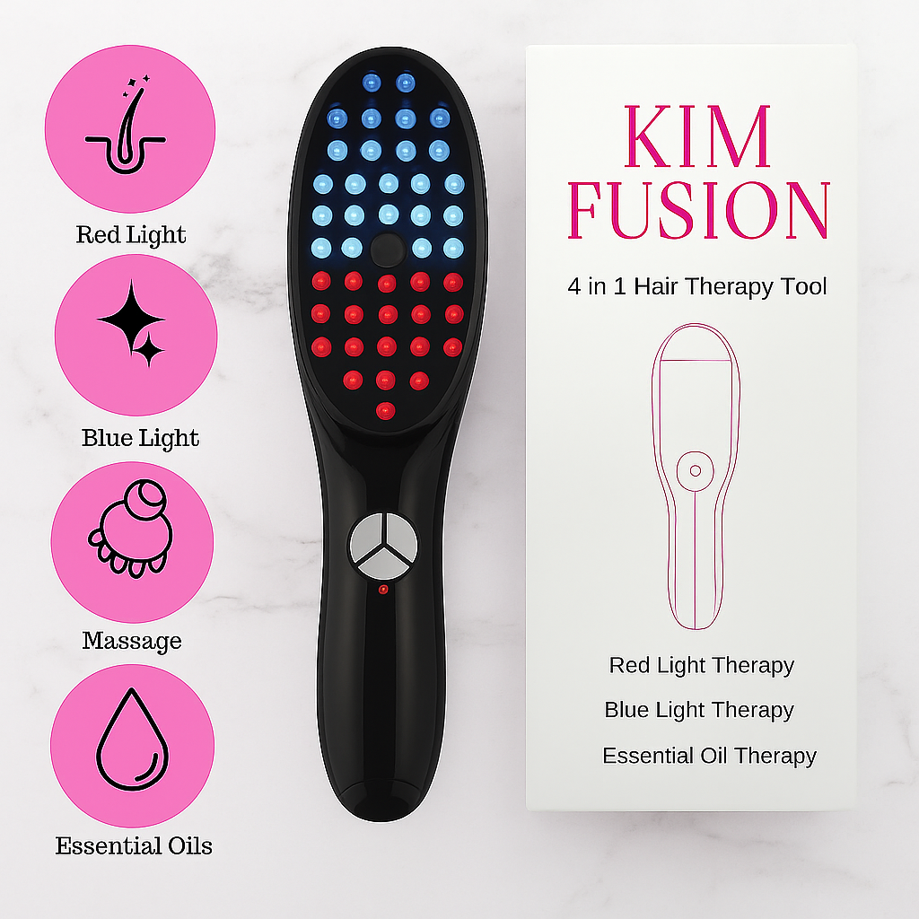 Red Light Therapy Hair Brush – For Stronger, Fuller Hair 🔴💪