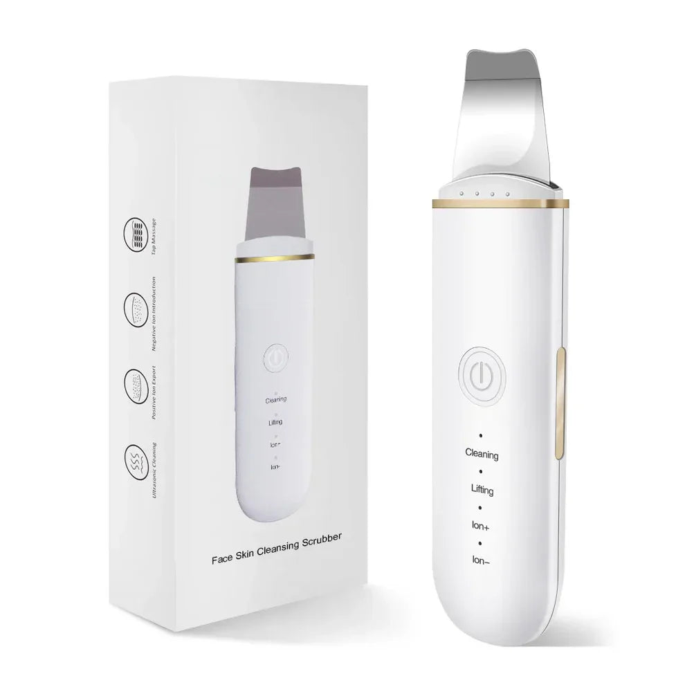 🌊 Ultrasonic Face Scrubber – Deep Pore Cleanser & Lifter 💆‍♀️